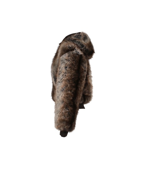 Jaded London(ジェイデッドロンドン)の「FAUX MINK ZIP THROUGH JACKET(その他アウター・レディース・ブラウン・X-SMALL/SMALL)」の7枚目の写真