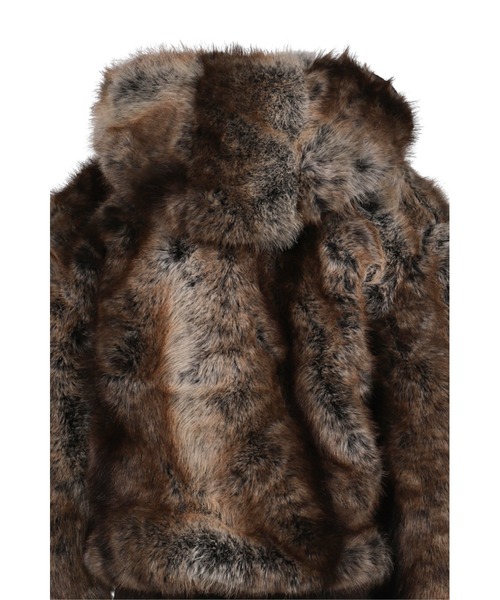 Jaded London(ジェイデッドロンドン)の「FAUX MINK ZIP THROUGH JACKET(その他アウター・レディース・ブラウン・X-SMALL/SMALL)」の3枚目の写真