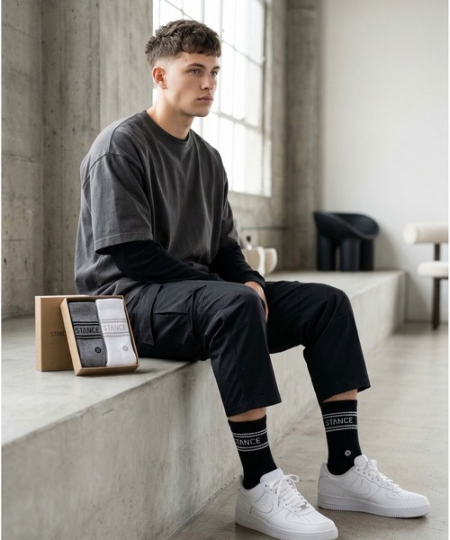STANCE（スタンス）の「【STANCE/スタンス】VITAL 3 PACK CREW / ギフトにも最適！ 3Pパックソックス（3足組）（ソックス/靴下・メンズ・マルチ・LARGE）」の5枚目の写真