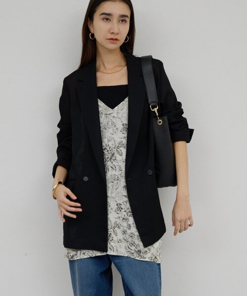 GALLARDAGALANTE（ガリャルダガランテ）の「シアーメッシュジャケット（テーラードジャケット・レディース・ブラック系その他2/ライトベージュ/ブラック系その他・1/0）」の2枚目の写真