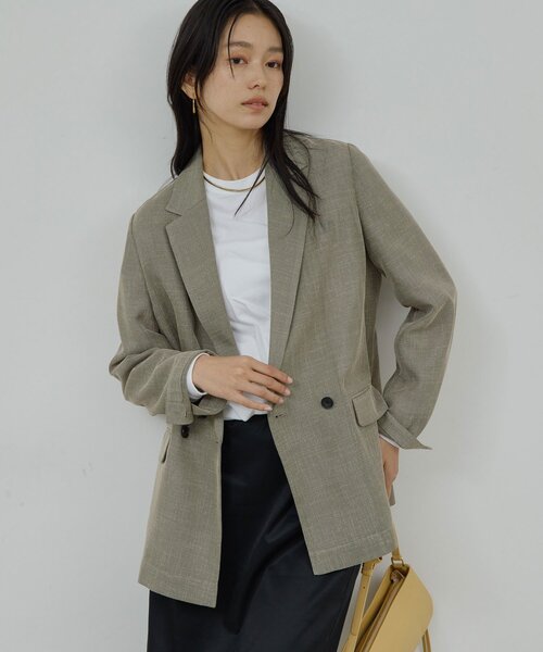 GALLARDAGALANTE（ガリャルダガランテ）の「シアーメッシュジャケット（テーラードジャケット・レディース・ブラック系その他2/ライトベージュ/ブラック系その他・1/0）」の3枚目の写真