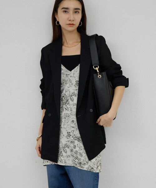 GALLARDAGALANTE（ガリャルダガランテ）の「シアーメッシュジャケット（テーラードジャケット・レディース・ブラック系その他2/ライトベージュ/ブラック系その他・1/0）」の6枚目の写真