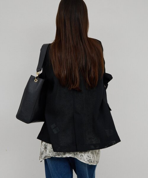 GALLARDAGALANTE（ガリャルダガランテ）の「シアーメッシュジャケット（テーラードジャケット・レディース・ブラック系その他2/ライトベージュ/ブラック系その他・1/0）」の8枚目の写真