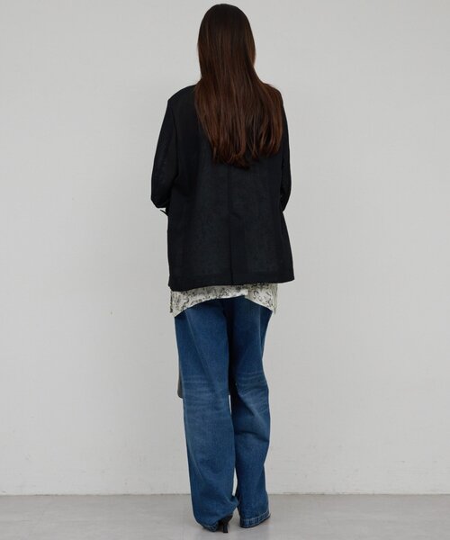 GALLARDAGALANTE（ガリャルダガランテ）の「シアーメッシュジャケット（テーラードジャケット・レディース・ブラック系その他2/ライトベージュ/ブラック系その他・1/0）」の12枚目の写真