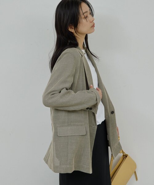 GALLARDAGALANTE（ガリャルダガランテ）の「シアーメッシュジャケット（テーラードジャケット・レディース・ブラック系その他2/ライトベージュ/ブラック系その他・1/0）」の14枚目の写真