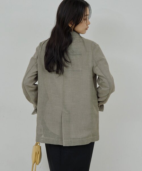 GALLARDAGALANTE（ガリャルダガランテ）の「シアーメッシュジャケット（テーラードジャケット・レディース・ブラック系その他2/ライトベージュ/ブラック系その他・1/0）」の15枚目の写真