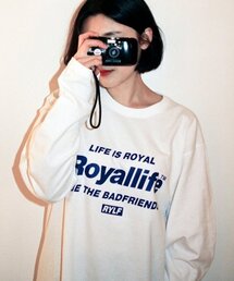 ROYALLIFE（ロイヤルライフ）の「RLL301ビザフレンズロングスリーブ - ホワイト（Tシャツ/カットソー）」