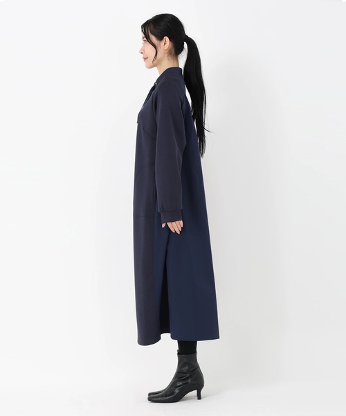 STRAWBERRY-FIELDS（ストロベリーフィールズ）の「プレイダンボール_タフタドッキングジャージワンピース（ワンピース・レディース・ネイビー/ライトグレー・2）」の4枚目の写真