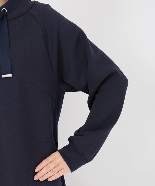 STRAWBERRY-FIELDS（ストロベリーフィールズ）の「プレイダンボール_タフタドッキングジャージワンピース（ワンピース・レディース・ネイビー/ライトグレー・2）」の8枚目の写真