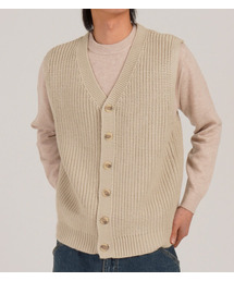 BUTTON SEOUL（ボタンソウル）の「ヘビーニットベストカーディガン（ライトベージュ）（ベスト）」