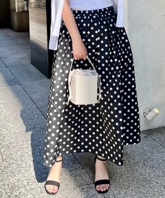 ドット柄ジャージーマーメイドスカート（スカート）｜STYLE DELI