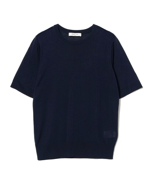 Demi-Luxe BEAMS(デミルクス ビームス)の「シルク ハーフスリーブ プルオーバー(ニット/セーター・レディース・ネイビー/グレー・ONE SIZE)」の10枚目の写真