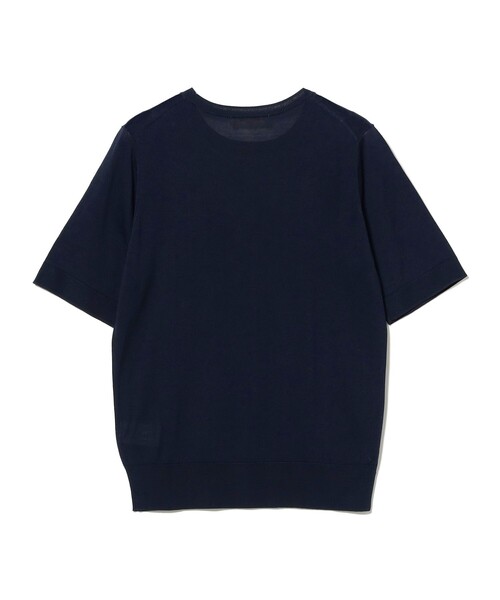 Demi-Luxe BEAMS(デミルクス ビームス)の「シルク ハーフスリーブ プルオーバー(ニット/セーター・レディース・ネイビー/グレー・ONE SIZE)」の11枚目の写真