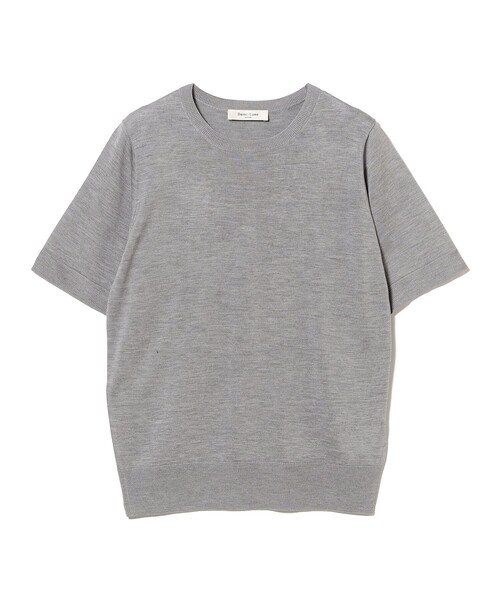 Demi-Luxe BEAMS(デミルクス ビームス)の「シルク ハーフスリーブ プルオーバー(ニット/セーター・レディース・ネイビー/グレー・ONE SIZE)」の13枚目の写真