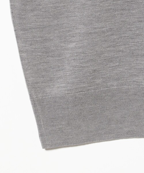 Demi-Luxe BEAMS(デミルクス ビームス)の「シルク ハーフスリーブ プルオーバー(ニット/セーター・レディース・ネイビー/グレー・ONE SIZE)」の16枚目の写真