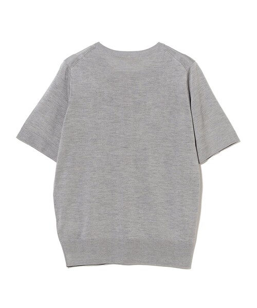 Demi-Luxe BEAMS(デミルクス ビームス)の「シルク ハーフスリーブ プルオーバー(ニット/セーター・レディース・ネイビー/グレー・ONE SIZE)」の17枚目の写真