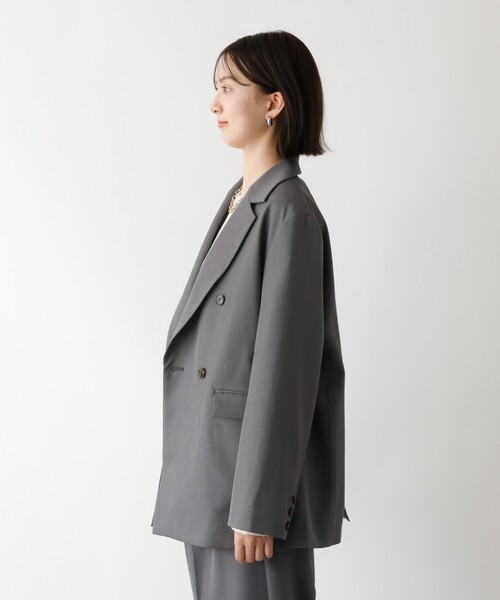 abahouse mavie(アバハウスマヴィ)の「【総裏】ダブルジャケット/フリーサイズ/春アウター/長袖/春服(テーラードジャケット・レディース・ベージュ/グレー/ブラック・フリー)」の19枚目の写真