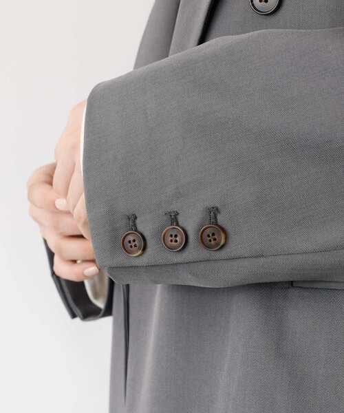 abahouse mavie(アバハウスマヴィ)の「【総裏】ダブルジャケット/フリーサイズ/春アウター/長袖/春服(テーラードジャケット・レディース・ベージュ/グレー/ブラック・フリー)」の7枚目の写真