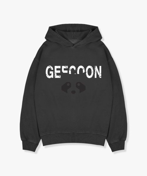 GEECOON(ジークーン)の「ピグメントダイングダークネスシンボルフードスウェットシャツ GEE257-103 チャコール(パーカー・メンズ・チャコール・LARGE/X-LARGE)」の1枚目の写真