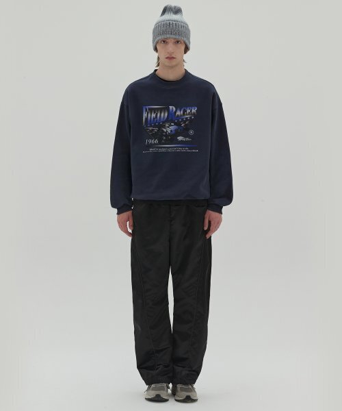 SECONDMONO(セカンドモノローグ)の「フィールドレーサーグラフィックオーバーサイズスウェットシャツネイビー SETS015NAVY(スウェット・メンズ・その他・M/L/S)」の2枚目の写真