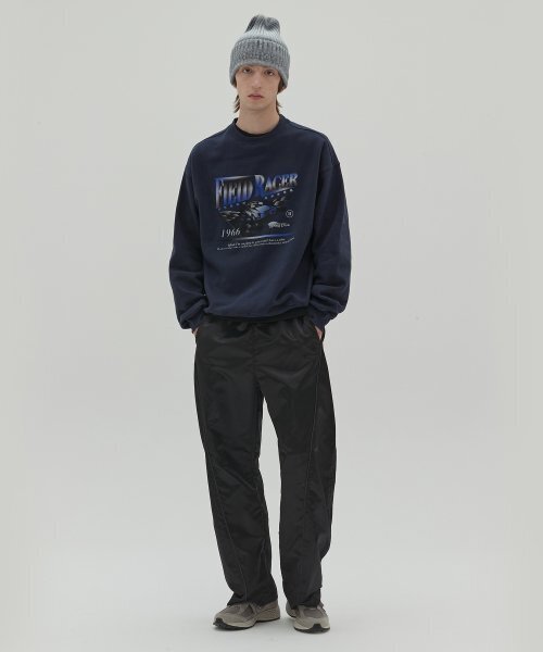 SECONDMONO(セカンドモノローグ)の「フィールドレーサーグラフィックオーバーサイズスウェットシャツネイビー SETS015NAVY(スウェット・メンズ・その他・M/L/S)」の3枚目の写真