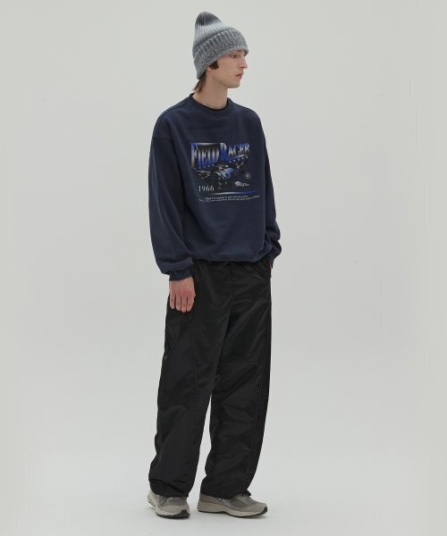 SECONDMONO(セカンドモノローグ)の「フィールドレーサーグラフィックオーバーサイズスウェットシャツネイビー SETS015NAVY(スウェット・メンズ・その他・M/L/S)」の4枚目の写真