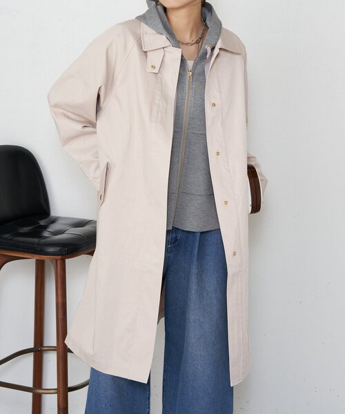 Jena espace merveilleux（ジェナ　エスパスメルヴェイユ）の「【着方で変わる】2WAYスタンドネックコート（ステンカラーコート・レディース・グレー/ライトベージュ・FREE）」の16枚目の写真