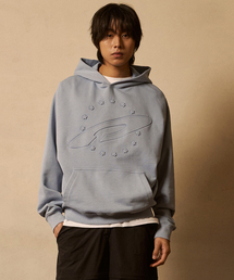 FDR（エフディーアール）の「Embo Pigment Star Disk Logo Hoodie Blue（パーカー）」