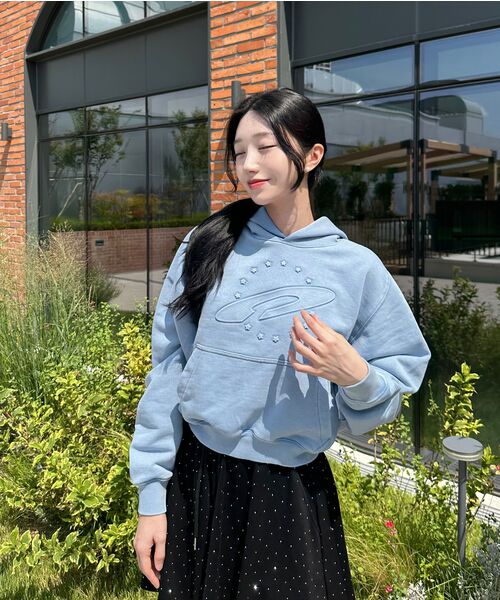 FDR(エフディーアール)の「Embo Pigment Star Disk Logo Hoodie Blue(パーカー・メンズ・その他・S/M/L)」の11枚目の写真