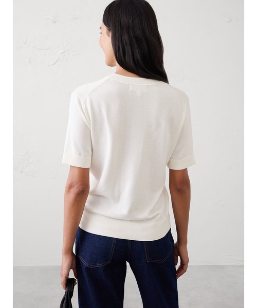 BANANA REPUBLIC FACTORY STORE(バナナリパブリック ファクトリーストア)の「BANANA REPUBLIC FACTORY STORE フォーエバー ショートスリーブ セーター(ニット/セーター・レディース・ライトブルー/ライラック/ホワイト/ネイビー/ブラック・L/M/XS/S)」の7枚目の写真