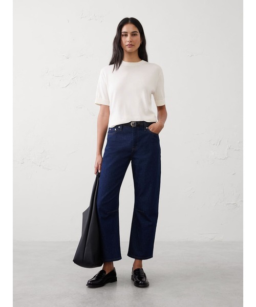 BANANA REPUBLIC FACTORY STORE(バナナリパブリック ファクトリーストア)の「BANANA REPUBLIC FACTORY STORE フォーエバー ショートスリーブ セーター(ニット/セーター・レディース・ライトブルー/ライラック/ホワイト/ネイビー/ブラック・L/M/XS/S)」の8枚目の写真