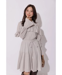 Apuweiser-riche | 楊柳コットンティアードミニワンピース(ワンピース)