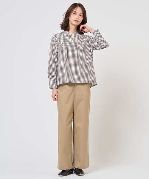 J.PRESS Ladies(J.プレス レディス)の「【WEB限定カラーあり】コンパクトエステネージュ スキッパー ブラウス(シャツ/ブラウス・レディース・ピンク系1/サックスブルー系1/サックスブルー系2/ブラウン系3/ネイビー系3・XS)」の18枚目の写真