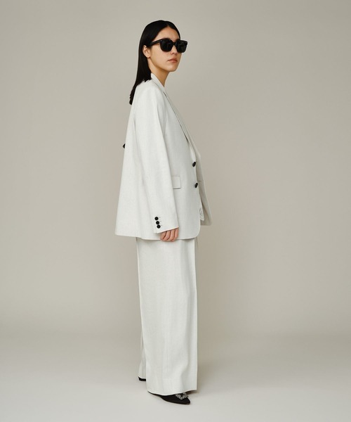 Chaos（カオス）の「Chaos(カオス)/ プラトワイドパンツ　【セットアップ可】（スラックス・レディース・ホワイト系その他/ブラック・38/36）」の5枚目の写真