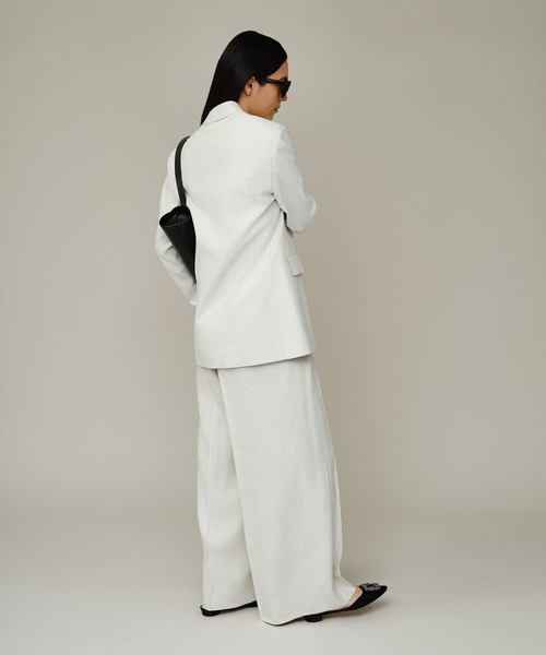 Chaos（カオス）の「Chaos(カオス)/ プラトワイドパンツ　【セットアップ可】（スラックス・レディース・ホワイト系その他/ブラック・38/36）」の7枚目の写真