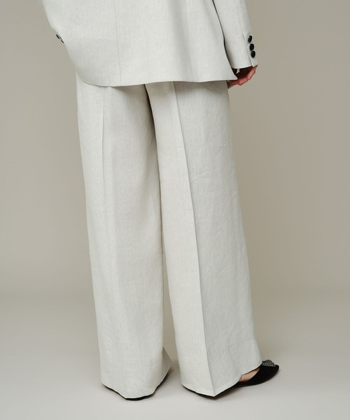 Chaos（カオス）の「Chaos(カオス)/ プラトワイドパンツ　【セットアップ可】（スラックス・レディース・ホワイト系その他/ブラック・38/36）」の10枚目の写真