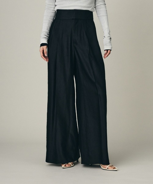 Chaos（カオス）の「Chaos(カオス)/ プラトワイドパンツ　【セットアップ可】（スラックス・レディース・ホワイト系その他/ブラック・38/36）」の17枚目の写真