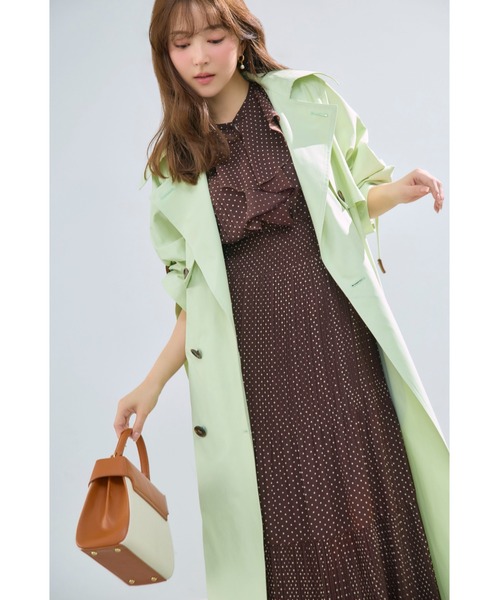 FRAY I.D(フレイアイディー)の「トラペーズフラップバックルバッグ(ハンドバッグ・レディース・ブラック/ライトベージュ/マルチ/ライム・F)」の6枚目の写真