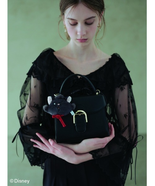 FRAY I.D(フレイアイディー)の「トラペーズフラップバックルバッグ(ハンドバッグ・レディース・ブラック/ライトベージュ/マルチ/ライム・F)」の22枚目の写真