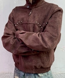 almo（アルモ）の「【LAMPOON】スエードスタッズブルゾン（ブルゾン）」