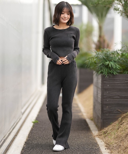 DC(ディーシー)の「DC/ディーシー 26 WS TELECO FLARE PANT LPT261305(その他パンツ・レディース・スミクロ/ライトピンク/ブラック・M)」の7枚目の写真