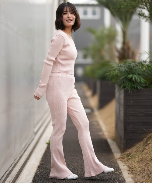 DC(ディーシー)の「DC/ディーシー 26 WS TELECO FLARE PANT LPT261305(その他パンツ・レディース・スミクロ/ライトピンク/ブラック・M)」の15枚目の写真