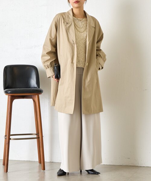 Jena espace merveilleux(ジェナ エスパスメルヴェイユ)の「【軽量/体系カバー】バックタックチェスターコート(その他アウター・レディース・チャコールグレー/ベージュ・FREE)」の13枚目の写真
