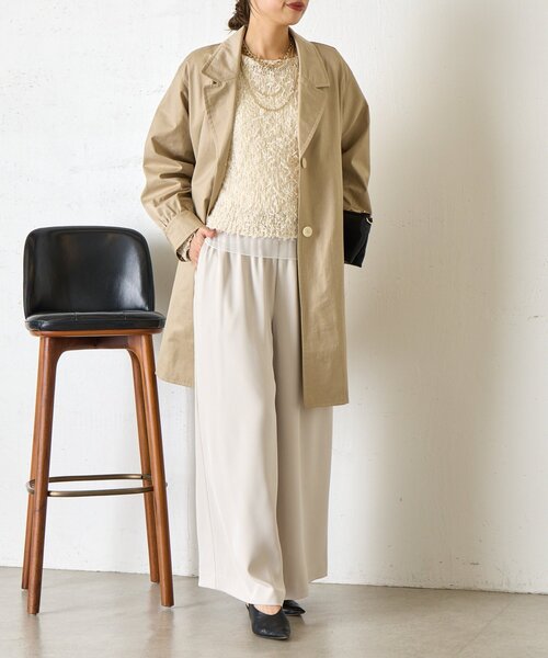 Jena espace merveilleux(ジェナ エスパスメルヴェイユ)の「【軽量/体系カバー】バックタックチェスターコート(その他アウター・レディース・チャコールグレー/ベージュ・FREE)」の17枚目の写真