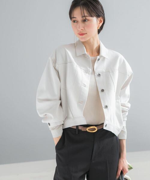 URBAN RESEARCH ROSSO WOMEN（アーバンリサーチ　ロッソ）の「デニムドルマンジャケット（デニムジャケット・レディース・オフホワイト/インディゴブルー・FREE）」の2枚目の写真