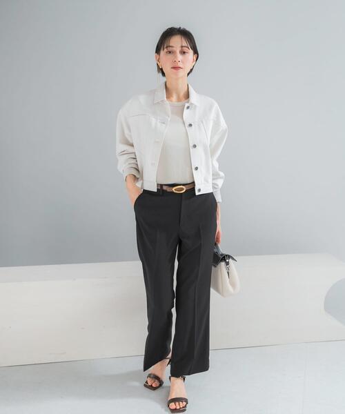 URBAN RESEARCH ROSSO WOMEN（アーバンリサーチ　ロッソ）の「デニムドルマンジャケット（デニムジャケット・レディース・オフホワイト/インディゴブルー・FREE）」の4枚目の写真