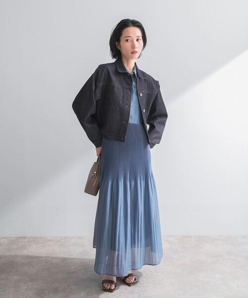 URBAN RESEARCH ROSSO WOMEN（アーバンリサーチ　ロッソ）の「デニムドルマンジャケット（デニムジャケット・レディース・オフホワイト/インディゴブルー・FREE）」の16枚目の写真