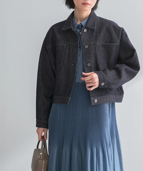 URBAN RESEARCH ROSSO WOMEN（アーバンリサーチ　ロッソ）の「デニムドルマンジャケット（デニムジャケット・レディース・オフホワイト/インディゴブルー・FREE）」の2枚目の写真