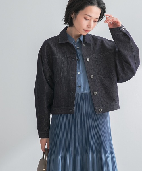 URBAN RESEARCH ROSSO WOMEN（アーバンリサーチ　ロッソ）の「デニムドルマンジャケット（デニムジャケット・レディース・オフホワイト/インディゴブルー・FREE）」の7枚目の写真