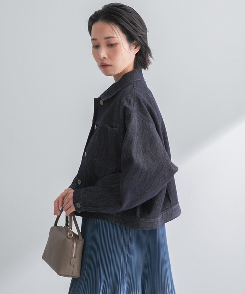 URBAN RESEARCH ROSSO WOMEN（アーバンリサーチ　ロッソ）の「デニムドルマンジャケット（デニムジャケット・レディース・オフホワイト/インディゴブルー・FREE）」の8枚目の写真